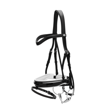 Bridon Working by Dy'on Muserolle Combinée Large Vernie Doublure Blanche