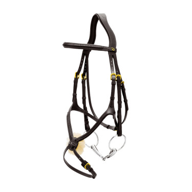 Bridon Muserolle Croisée Tressée D Collection Dy'on Noir Bridon Muserolle Croisée Tressée D Collection Dy'on Noir