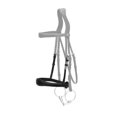 Anatomische Neusriem zonder Kinriem Collectie US Jumping Dy'on Zwart