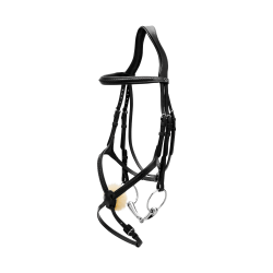 Bridon Muserolle Croisée Tressée New English Collection Dy'on Noir