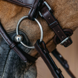 Muserolle combinée tréssée avec Pull pack Dy'on New English Collection Marron