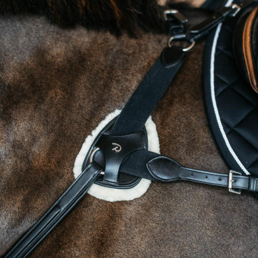 Pad de protection de collier de chasse en mouton Vegan Dy'on Noir