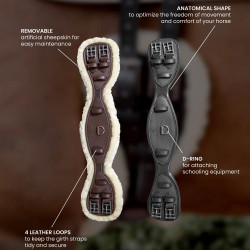 Sangle Courte Anatomique mouton Kentucky Marron