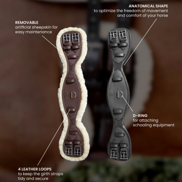Sangle Courte Anatomique mouton Kentucky Marron