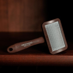 Brosse pour nettoyer les velcros Grooming Deluxe Beige