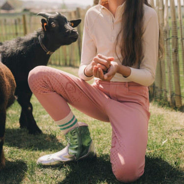 Pantalon Miami City Kentucky grip genoux fille Vieux rose