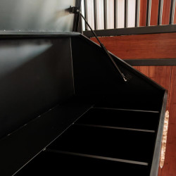 Bac à aliments en aluminium Grooming Deluxe by Kentucky sur roues Noir