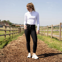 Damesrijbroek Kentucky Miami met kniegrip Zwart