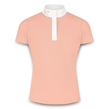 Polo de concours Kentucky Tokyo manches courtes fille Vieux rose