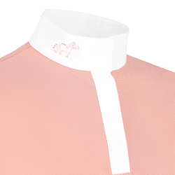 Polo de concours Kentucky Tokyo manches courtes fille Vieux rose