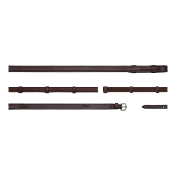 Rênes Hunter Grip Avec 7 Arretoirs 5/8 (Sans Stopper) Dy'on Marron