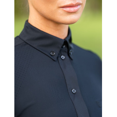 Dameslangarmshirt Equestrian Stockholm Performance Zwart Dameslangarmshirt Equestrian Stockholm Performance Zwart
