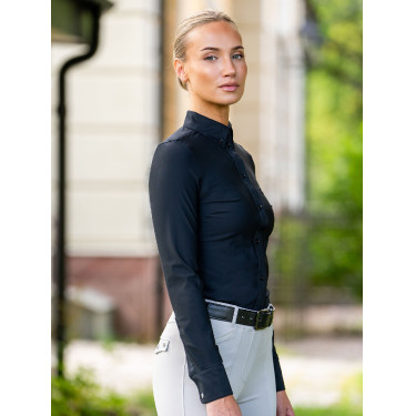 Chemise manches longues Equestrian Stockholm Performance femme Noir Chemise manches longues Equestrian Stockholm Performance femme Noir