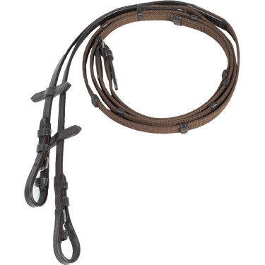 Rênes sangle Horze Slender Marron