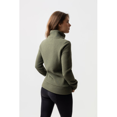 Veste d'équitation polaire Horze Ellie femme Vert scarabée