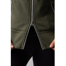 Veste d'équitation polaire Horze Ellie femme Vert scarabée