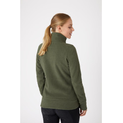 Veste d'équitation polaire Horze Ellie femme Vert scarabée
