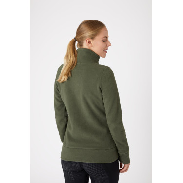 Veste d'équitation polaire Horze Ellie femme Vert scarabée