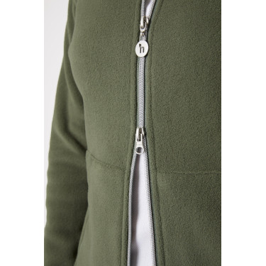 Veste d'équitation polaire Horze Ellie femme Vert scarabée