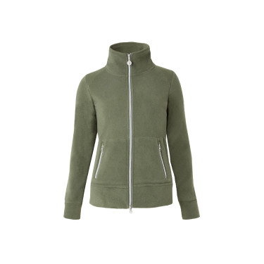 Fleece paardrijjas Horze Ellie dames Smaragdgroen