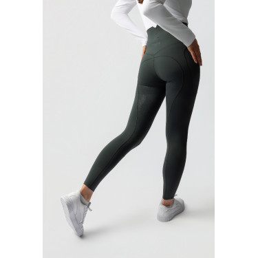 Thermische legging B Vertigo naadloos met volledige grip Leonora Groene scarabee
