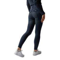 Hybride thermische rijbroek Horze Anya full grip Blueberry Blauw