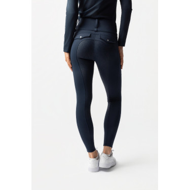 Hybride thermische rijbroek Horze Anya full grip Blueberry Blauw