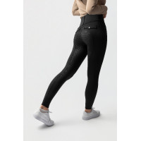 Legging thermique hybride Horze Anya full grip Noir caviar