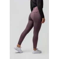 Legging thermique hybride Horze Anya full grip Violet silex