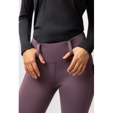 Legging thermique hybride Horze Anya full grip Violet silex Legging thermique hybride Horze Anya full grip Violet silex