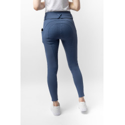 Pantalon d'équitation Corinne Thermo Horze full grip Indigo vintage Bleu marine