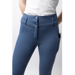 Pantalon d'équitation Corinne Thermo Horze full grip Indigo vintage Bleu marine