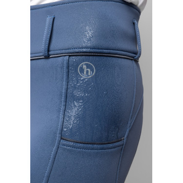 Pantalon d'équitation Corinne Thermo Horze full grip Indigo vintage Bleu marine
