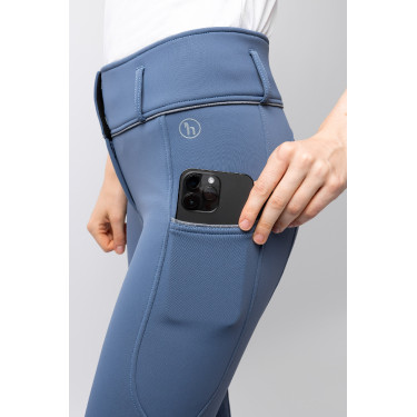 Pantalon d'équitation Corinne Thermo Horze full grip Indigo vintage Bleu marine