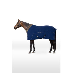 Droogdeken fleece Delémont Horze Arctisch blauw