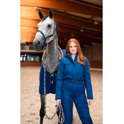 Droogdeken fleece Delémont Horze Arctisch blauw