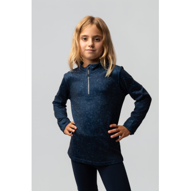 T-shirt d'entraînement Pegasus enfant Horze Blueberry Bleu