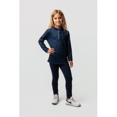 T-shirt d'entraînement Pegasus enfant Horze Blueberry Bleu