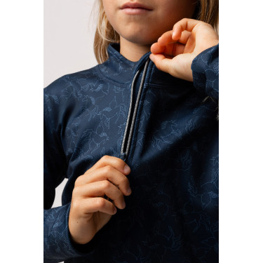 T-shirt d'entraînement Pegasus enfant Horze Blueberry Bleu
