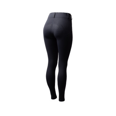 Winterlegging dames met volledige grip Horze Dea Donker marineblauw