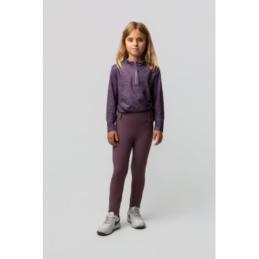 Legging Horze Dea enfant Thermo avec Grip Complet Silex Gris