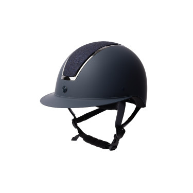 Glanzende Metalen Helm Monarch II Horze Donkerblauw