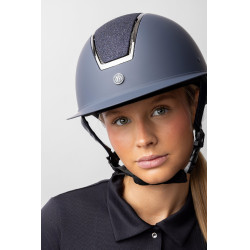 Casque Métal Scintillant Monarch II Horze Bleu foncé