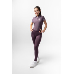 Paardrijlegging Horze Dea kind Zwart pruim Violet Paardrijlegging Horze Dea kind Zwart pruim Violet
