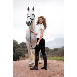 Scrunch rijlegging Horze Nessa full grip naadloos Zwart
