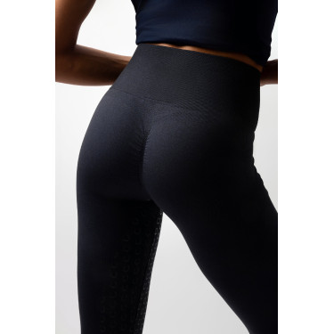 Legging Scrunch Horze Nessa full grip sans coutures Ouverture Bleu marine