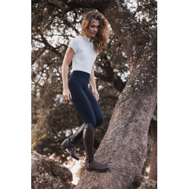 Scrunch rijlegging Horze Nessa full grip naadloos Opening Marineblauw