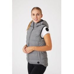 Gewatteerde mouwloze damesbodywarmer Horze reflecterend Reflecterend zilver