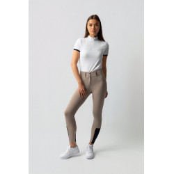 Pantalon d'équitation Horze Evelyn fond intégral femme Taupe simple Beige