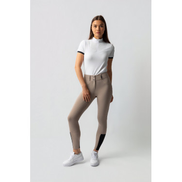 Pantalon d'équitation Horze Evelyn fond intégral femme Taupe simple Beige